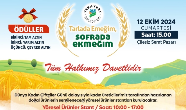 Yeşilyurt'ta ekşili ekmek yarışması düzenlenecek