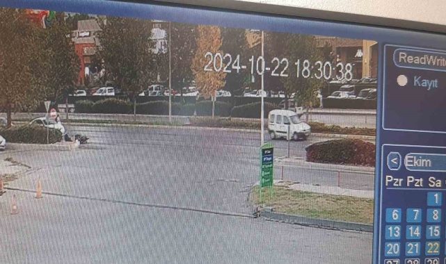 Yola dökülen yağı fark etmeyen motosiklet sürücüsü ölümden döndü