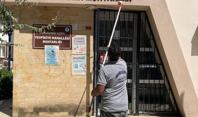 Yunusemre'den muhtarlıklara bakım çalışması
