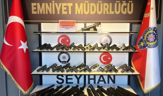 Adana'da 75 silah ele geçirilirken 253 suçlu yakalandı
