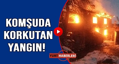 Alevlere teslim olan 2 katlı ev kül oldu