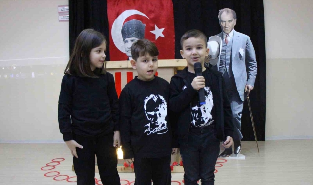 Amasya'da anaokulu öğrencileri Atatürk'ü şiirlerle andı