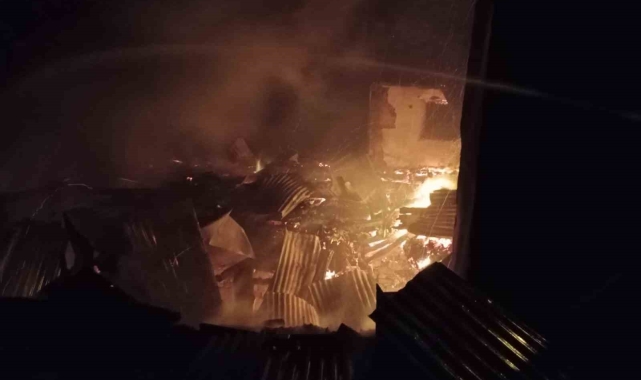 Artvin'de 2 katlı ahşap evde yangın