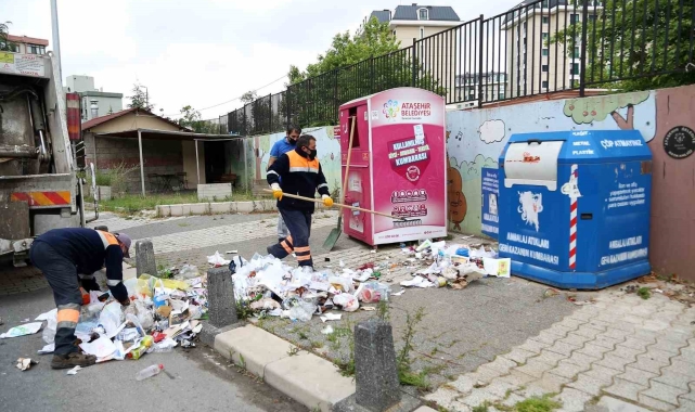 Ataşehir'de temizlik hareketi: Günlük 500 tona yakın çöp toplanıyor