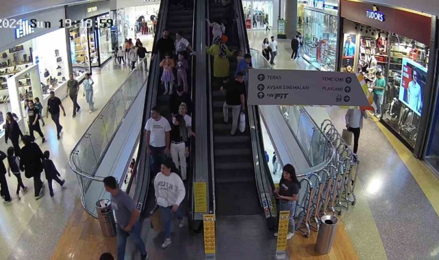 AVM'deki yankesicilik anları kamerada