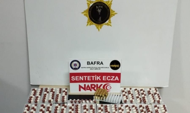 Bafra'da 560 adet uyuşturucu hapla yakalanan şahıs gözaltına alındı