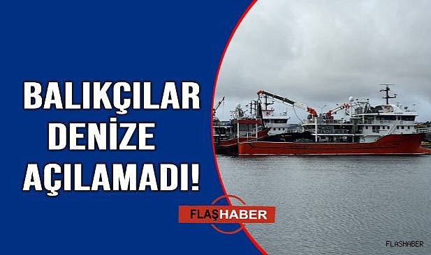 Balıkçılar sert hava nedeniyle limanda bekliyor