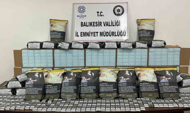 Balıkesir'de kaçak tütün ve makaron operasyonu: 1 şahıs tutuklandı