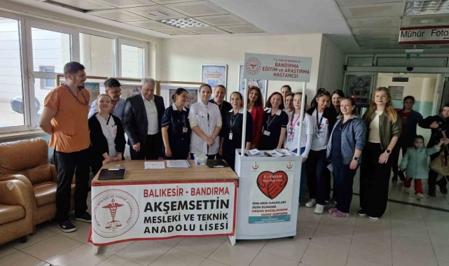 Bandırma'da organ bağışı farkındalığına gençlerden destek