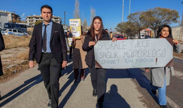 Başkale'de "Diyabet Farkındalık Yürüyüşü" yapıldı