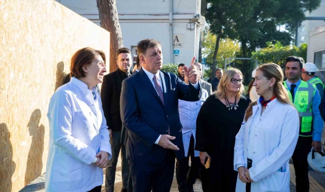 Başkan Tugay'dan Eşrefpaşa Hastanesi incelemesi