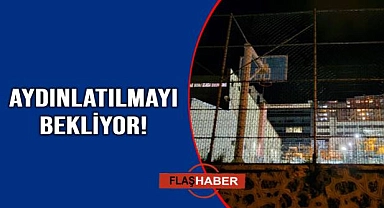 Basketbol sahası karanlıkta kaldı