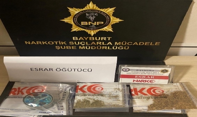 Bayburt'ta uyuşturucu madde ele geçirildi