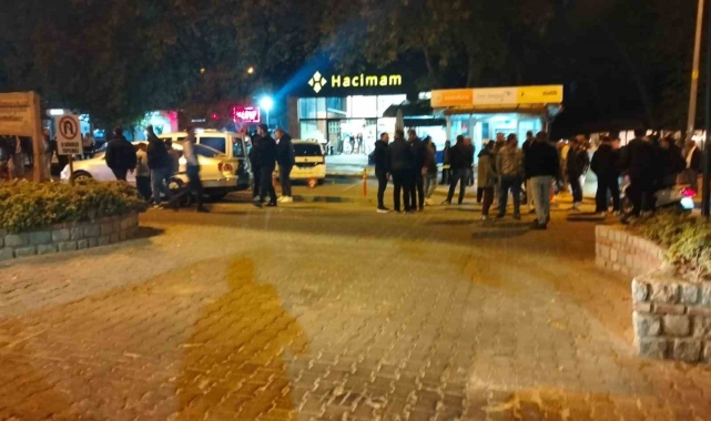 Bayramiç'te bir kişinin öldüğü silahlı saldırı anı kameraya yansıdı