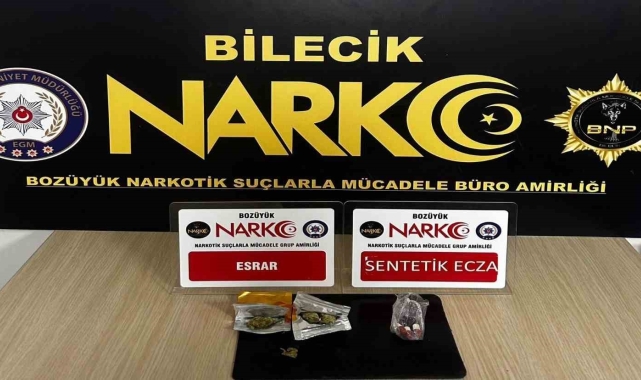 Bilecik'te durdurulan şüpheli araçta uyuşturucu madde ele geçti