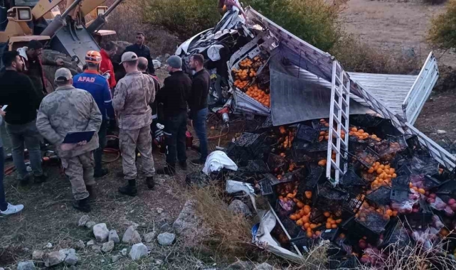 Bitlis'te meyve yüklü kamyonet devrildi: 1 ölü, 1 yaralı