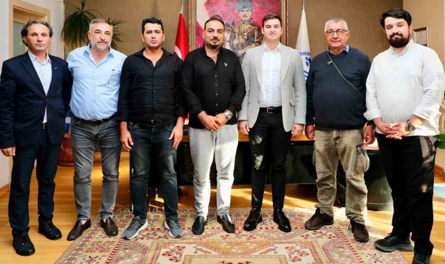 Bodrum Gazeteciler Cemiyeti üyeleri, Kaymakam Çit ve Başkan Mandalinci ile bir araya geldi