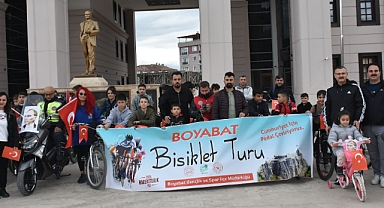 Boyabat'ta "Cumhuriyet İçin Pedal Çeviriyoruz" etkinliği yapıldı