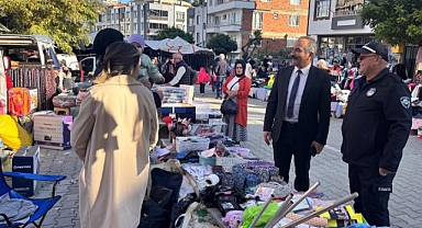 Boyabat'ta zabıta ekipleri pazaryerinde denetim yaptı