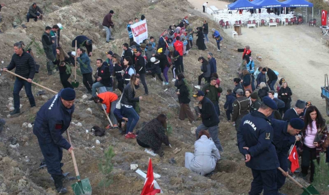 Bozüyük'te Şehitler Ormanı için 1111 adet fidan dikildi