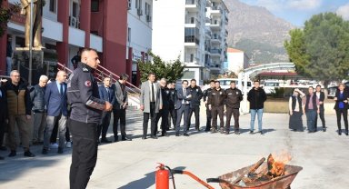 Buharkent Kaymakamlığı'nda yangın güvenliği tatbikatı gerçekleştirildi