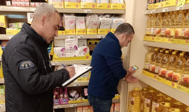 Buharkent'te market ve kahveler denetlendi