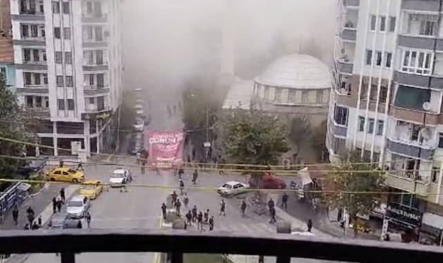 Çorum'daki doğalgaz patlamasının ardından yaşanan panik kamerada