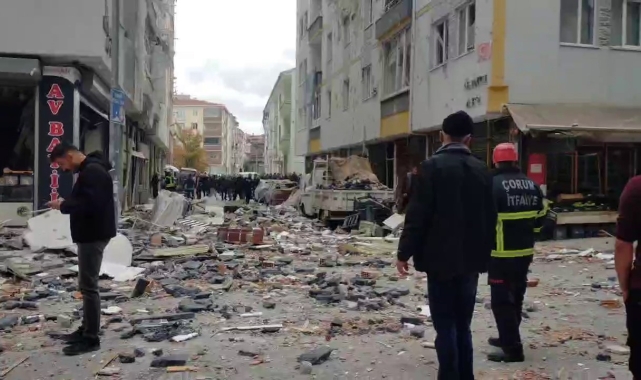 Çorum'daki patlamada ilk belirlemelere göre 1 ölü, 16 yaralı