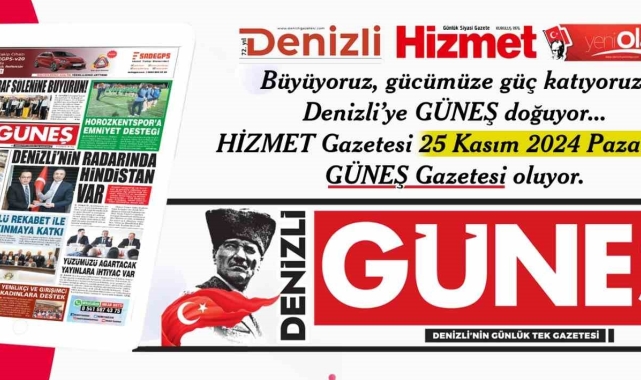 Denizli'ye Güneş doğuyor
