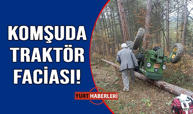 Devrilen traktör can aldı