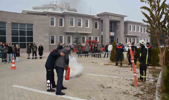 DKMP'de yangın tatbikatı