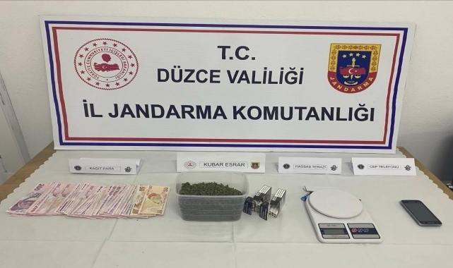 Düzce'de evinde uyuşturucu ele geçirilen şüpheli gözaltına alındı