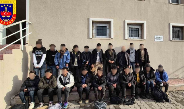 Erciş'te 20 düzensiz göçmen yakalandı