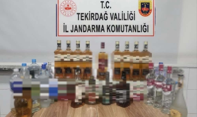 Ergene'de 50 litre kaçak içki ele geçirildi