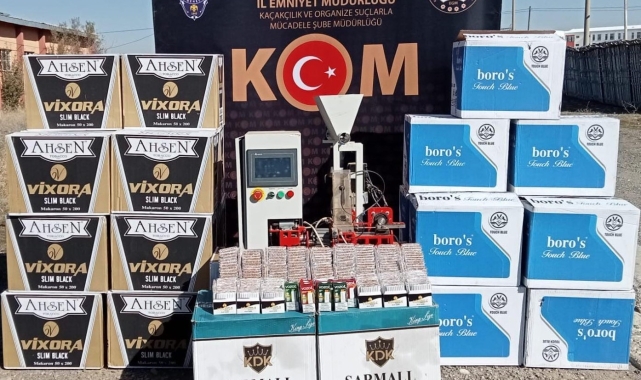 Erzurum'da kaçak sigara operasyonu