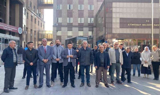 Etimesgut Belediyesi işçilerinden tazminat eylemi