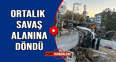 Freni patlayan kamyon 2 aracı biçti