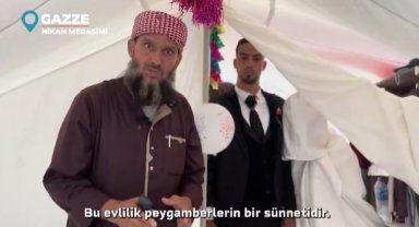 Gazze'de hain saldırıların gölgesinde umutlandıran düğün