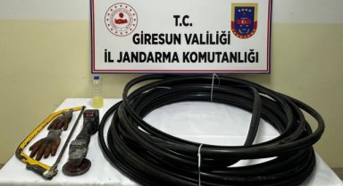 Giresun'da kablo hırsızlığı iddiasıyla 1 kişi tutuklandı
