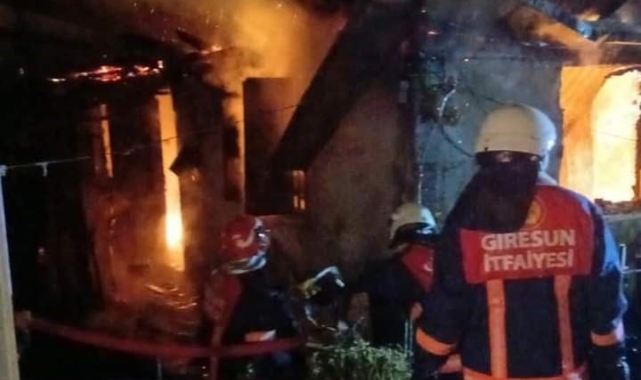Giresun'da yangın