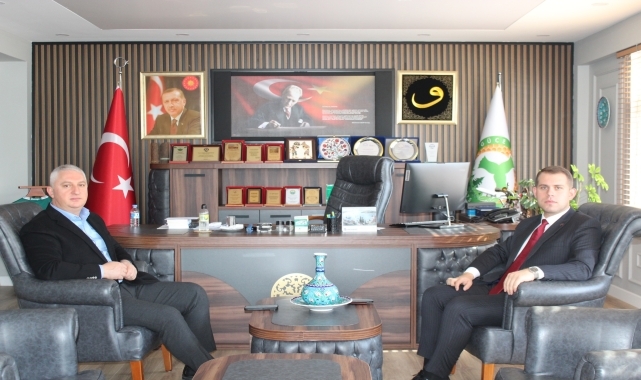 Güce Kaymakamı Bayraktar'dan Belediye Başkanı Boduroğlu'na veda ziyareti