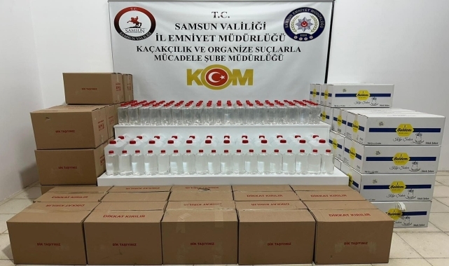 GÜNCELLEME - Samsun'da 11 bin litre etil alkol ele geçirildi, 2 zanlı tutuklandı