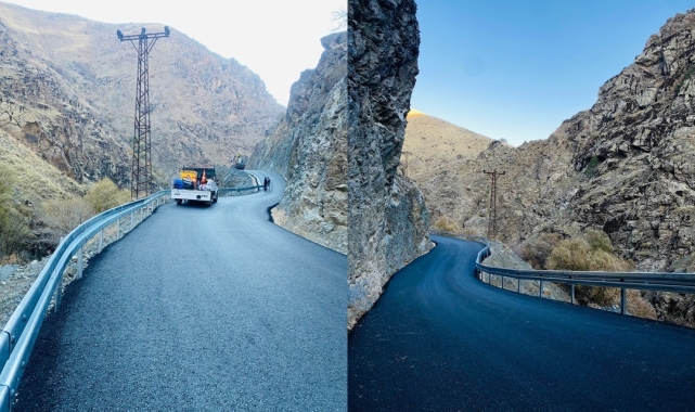 Hakkari'deki tehlikeli yollara çelik bariyerli önlem