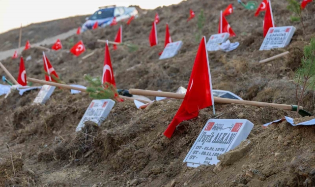 Her şehit anısına bir fidan