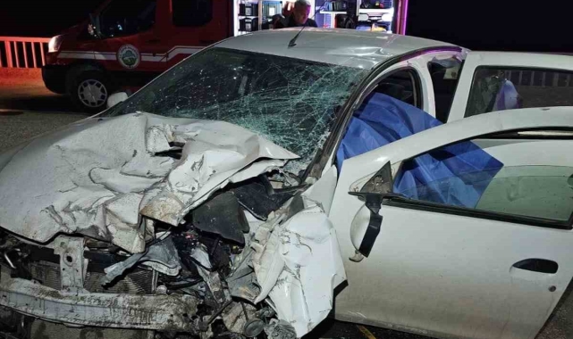 Iğdır'da otomobil bariyerlere çarptı: 1 ölü, 2 yaralı