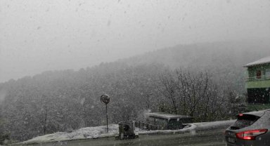 İstanbul'da Aydos Ormanı ve çevresinde kar yağışı etkili oluyor