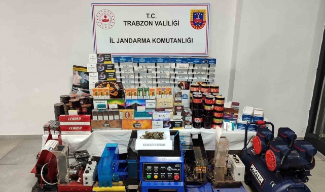 Jandarmadan kaçak sigara imalathanesine baskın