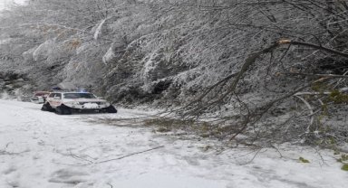 Kastamonu'da rahatsızlanan kişi paletli ambulansla hastaneye götürüldü
