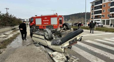Kastamonu'da Fiat-Tofaş araç takla attı: 2 yaralı