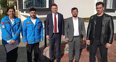 Kaymakam Arabacı, Evde Sağlık Birimi çalışmalarını yerinde inceledi